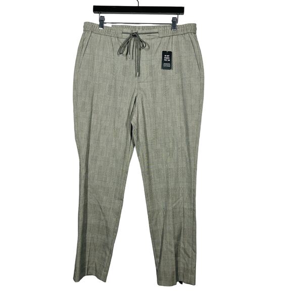 Express Slim Fit Office Joggers Casual Pant Elastic Waist Office To Gym- 36 x 32 - Picture 1 of 4